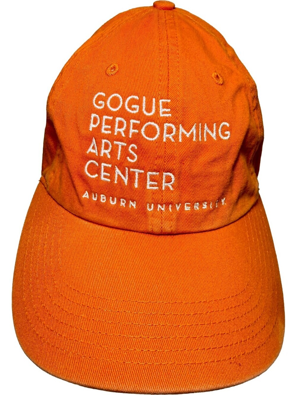Gogue Performing Arts Center Auburn University Hat Orange Buckle Strapback Cap